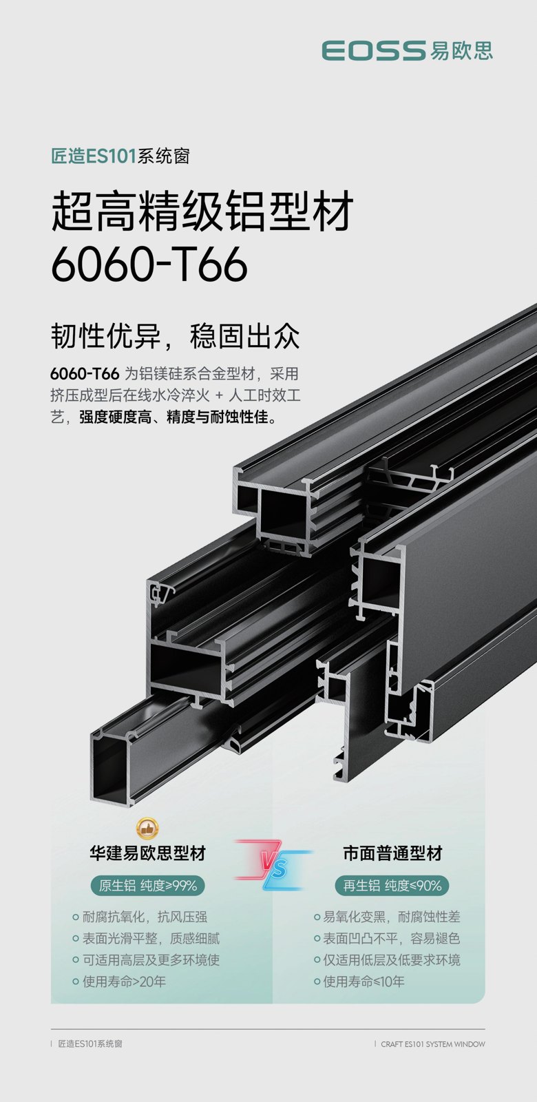 6060-T66超高精级原生铝型材