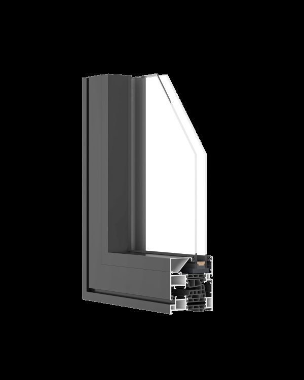 智联 D85P 平开系统窗型材断面